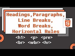 [HTML-Tutorial-7] | Heading, Paragraph, Line Break, Word Break, Horizontal Rule | Web Development