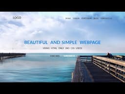 Beautiful And Simple WebPage Using HTML Only (No CSS Used) | HTML TUTORIALS